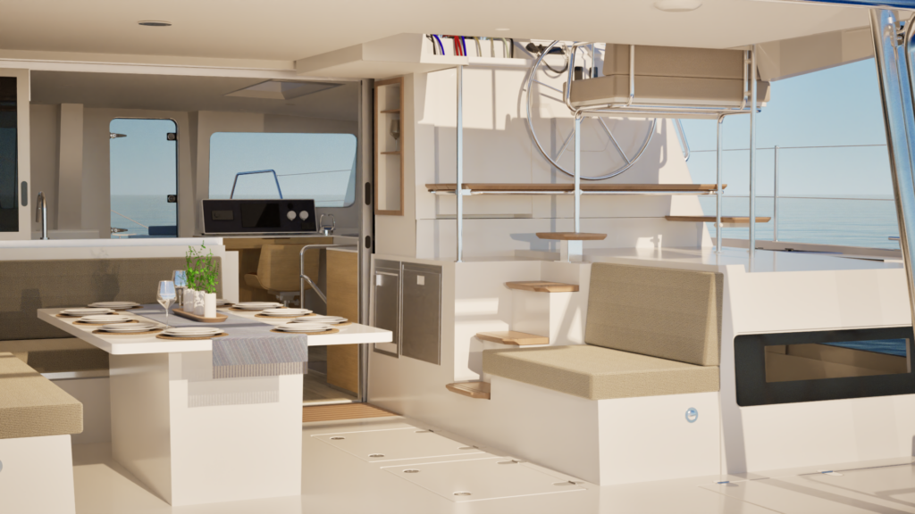 Aft cockpit configuration render